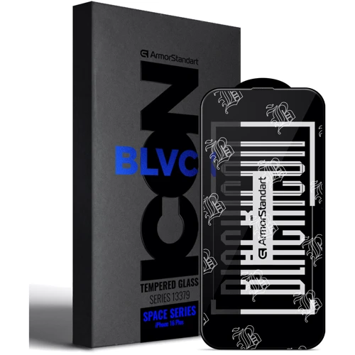 Защитное стекло для iPhone ArmorStandart Tempered Glass Space Icon Black for iPhone 16 Plus (ARM78024)
