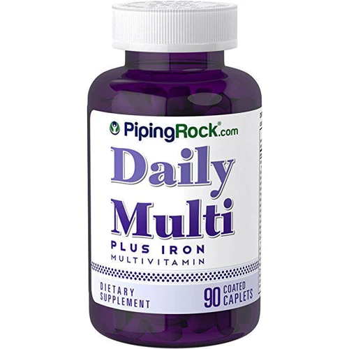 Piping Rock Daily Multi with Iron 90 caplets Щоденні мультивітаміни з залізом