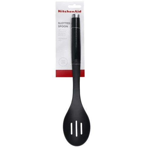 Ложка для сервировки с прорезями KitchenAid Classic 34 см, черный (KCG004OHOBE)