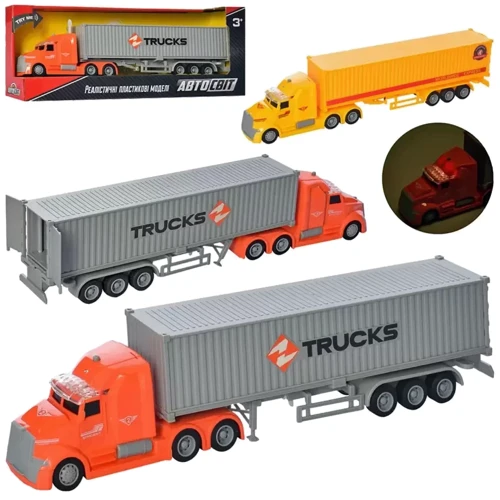 Детский трейлер Фура Bambi AS-2624 со звуком и светом (Оранжевый)