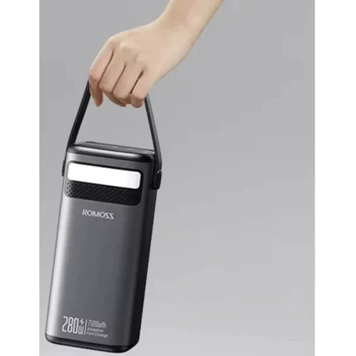 Зовнішній акумулятор Romoss Power Bank 75000mAh PMT75 280W Black (PMT75-1E2-2113H/PMT75-1E2-2133H): Ємність батареї, мАг 75000