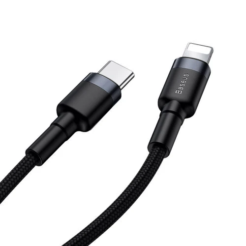 Кабель Baseus Cafule USB-C to Lightning PD 18W Cafule 1m Black (CATLKLF-G1) фото 3