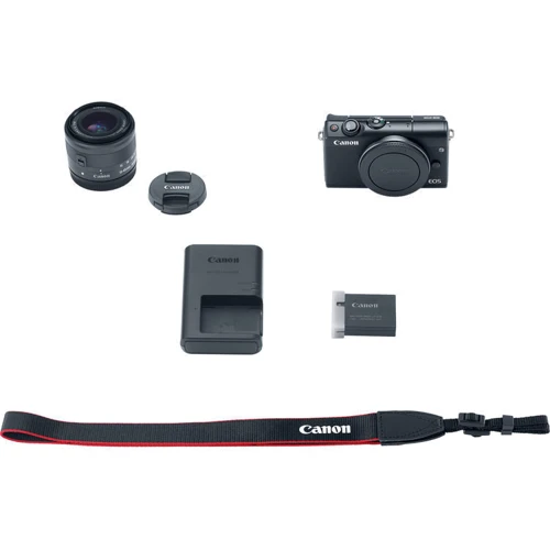 Canon EOS M100 kit (15-45mm) IS STM Black Официальная гарантия: Размер матрицы 22.3x14.9 мм