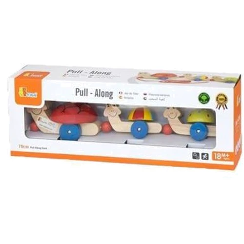 Деревянная каталка Viga Toys Черепашки (59949)