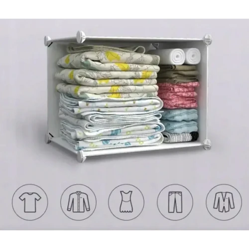 Модульна шафа-органайзер Hop-Sport Leobert Kids для дитячих іграшок біла (5903332074907)