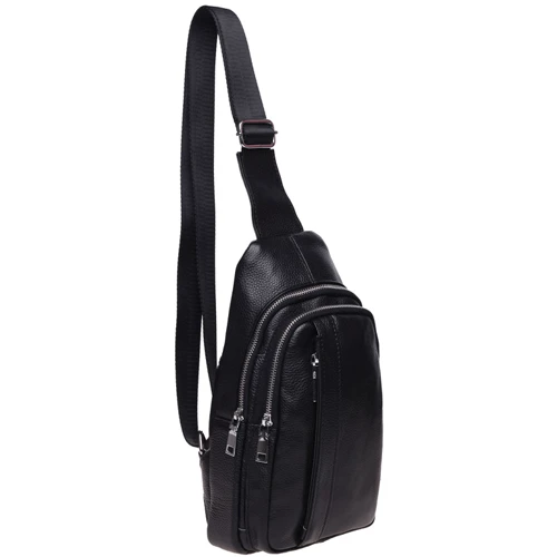 Мужская сумка-слинг Keizer черная (K12096-black): Пол Мужской