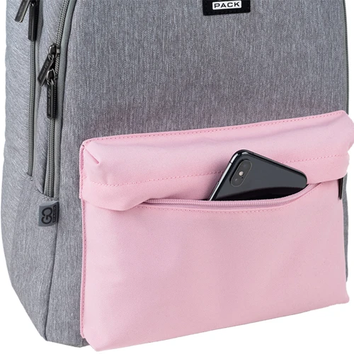 Рюкзак GoPack Education Teens 140L-1 серо-розовый (GO24-140L-1): Размер L (145-175 см)