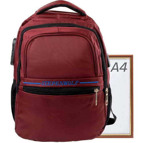 Мужской рюкзак Valiria Fashion бордовый (3DETAB9035-1): Застежка Молния