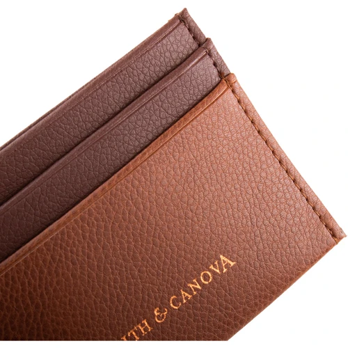 Чоловік Картхолдер Smith & Canova коричневий (FUL26827-tan-brown): Формат гаманця горизонтальний