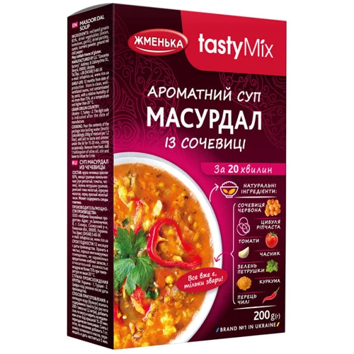 Суп Жменька Масурдал из чечевицы 200 г (4820152182692)