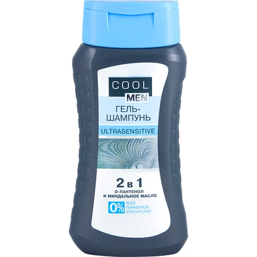 Cool Men Ultrasensitive 2в1 Гель-шампунь 250 ml