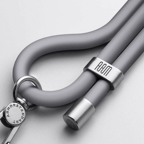 Ремешок для смартфона ArmorStandart Silicone Rope Titanium Grey with Grey holder (ARM76276): Цвет серый