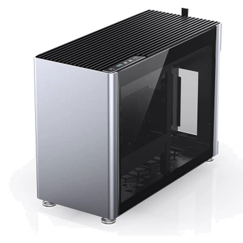 Корпус JONSPLUS i 100 Pro Tempered Glass Silver: Типоразмер Mini (Micro)-Tower