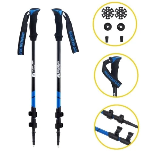 Треккинговая палка Mountain Goat Peak+ Black/Blue 60-135см (MG0005)