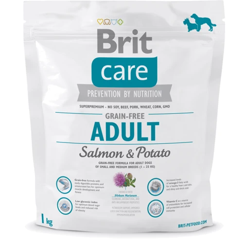 Сухой корм для собак весом до 25 кг Brit Care GF Adult Salmon & Potato 1 кг (8595602510160)