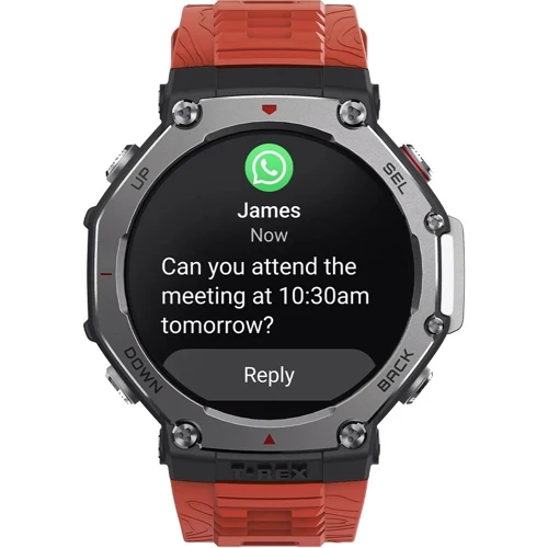 Смарт-часы Amazfit T-Rex 3 Lava: Дисплей 1.5" AMOLED (480x480) / 322 ppi / Gorilla Glass