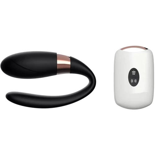 Вибромассажер для пар с пультом ДУ - Boss Series V-Vibe Black USB 7 Function, BS6200003