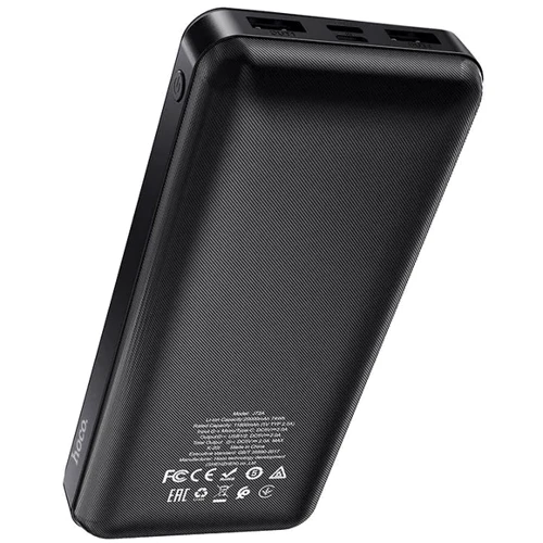 Внешний аккумулятор Hoco Power Bank 20000mAh J72A Easy Travel Black: Встроенный кабель нет