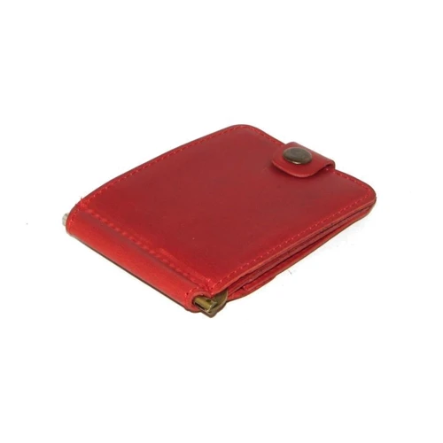 Женский зажим для денег DNK Leather красный (DNK Зажим-H мелочь col.H): Пол Женский