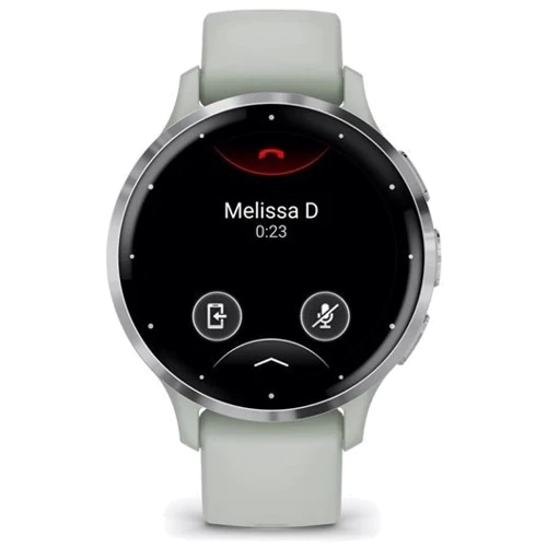 Смарт-часы Garmin Venu 3S Silver Stainless Steel Bezel with Sage Grey Case and Silicone Band (010-02785-01): Дисплей 1.2" AMOLED (390x390)