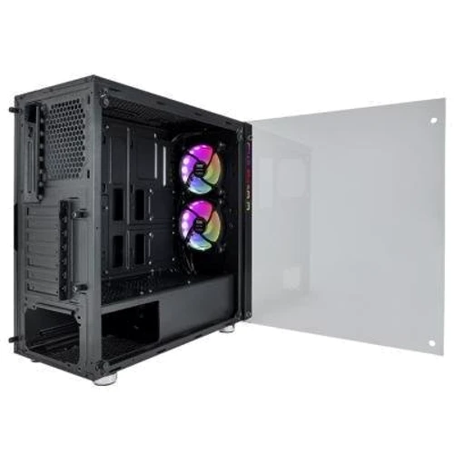 Корпус AZZA CSAZ-330 (CSAZ-330): Материал передней панели металл+пластик+акриловое стекло