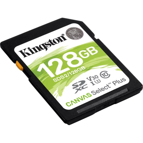 Карта пам'яті Kingston 128GB SDXC Class 10 UHS-I U3 V30 Canvas Select Plus (SDS2/128GB): Тип карти SDXC