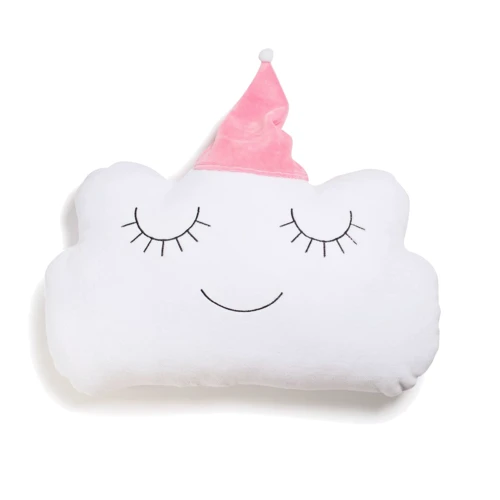 Бампер - подушка Twins Cloud білий-рожевий (7099-DC-08)
