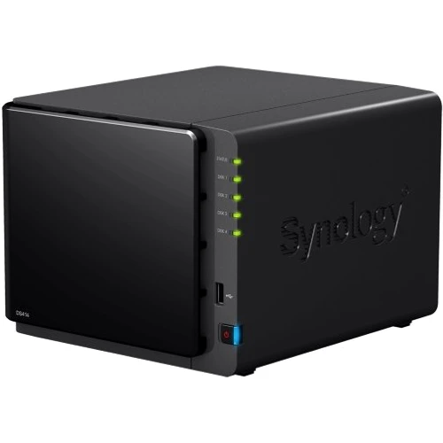 Мережевий накопичувач (NAS) Synology DS414: Слоти для дисків 4 x 3,5 "SATA II / III або 4 x 2,5" SATA / SSD (max 4 x 3 Тb)