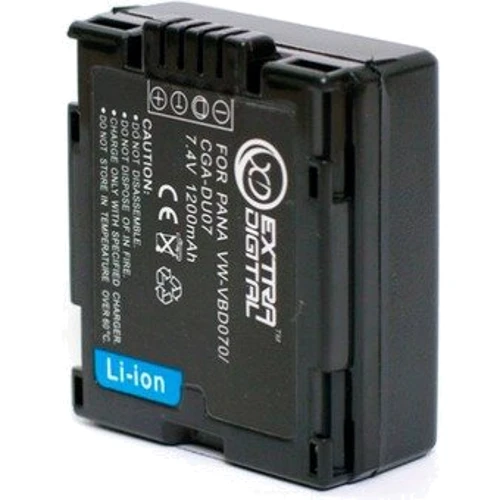Аккумулятор ExtraDigital Panasonic VW-VBD070, CGA-DU07