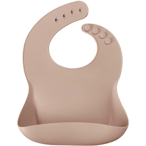 Нагрудники MinikOiOi Basics-Bib силиконовые 2 шт Bubble Beige/Powder Grey (101020066) фото 2