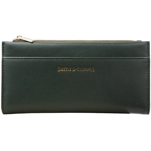 Женский кошелек Smith&Canova зеленый (FUL-26811-dkgreen)