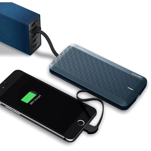 Внешний аккумулятор iWALK Power Bank Scorpion 12000mAh Lightning/microUSB/USB-C Blue (UBT12000X): Количество USB нет