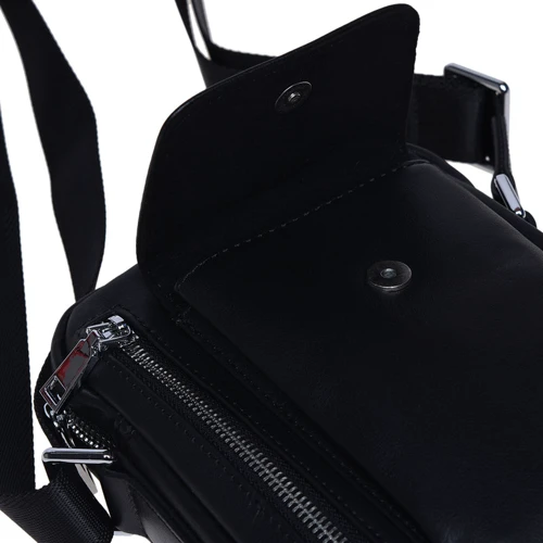 Мужская сумка через плечо Ricco Grande черная (K16426-black): Тип ручки Без ручки, Плечевой ремень