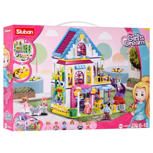 Конструктор SLUBAN Вилла 730 деталей (M38-B0974)