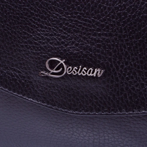 Жіноча сумка через плече Desisan чорна (SHI1541-011): Фактура матова, Зерниста
