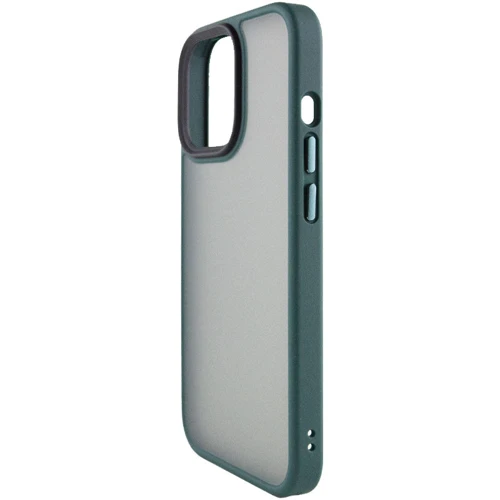 Чехол для iPhone Mobile Case TPU+PC Metal Buttons Green for iPhone 13 Pro: Материалы поликарбонат и полиуретан
