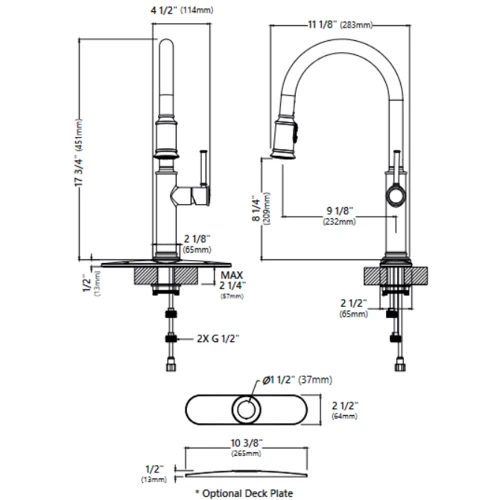 Смеситель для кухонной мойки Kraus KPF-1680SFS