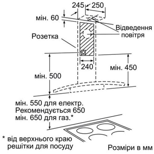 Вытяжка Bosch DWA097E51 фото 3