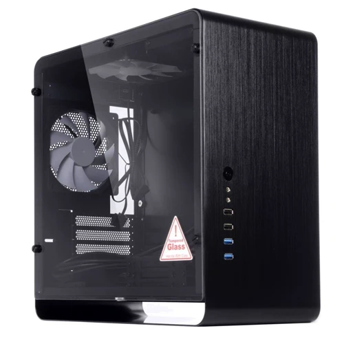 Корпус QUBE Eagle Black (QBX3M_WBNU3): Материал передней панели алюминий