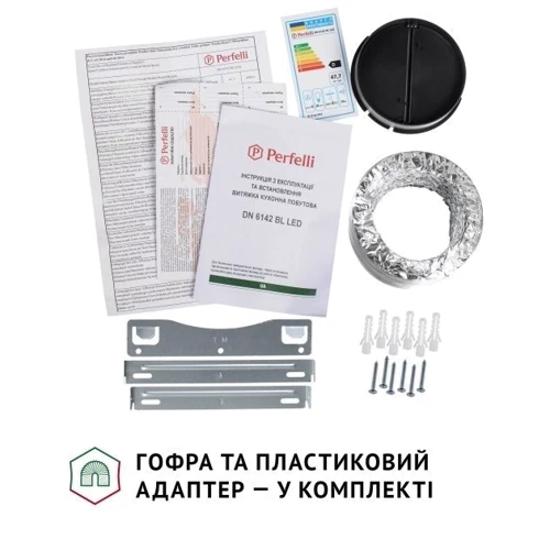 Витяжка Perfelli DN 6142 BL LED: Тип монтажу настінний