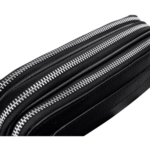 Женская поясная сумка Vito Torelli черная (VT-6381-black): Фактура Матовая, Зернистая
