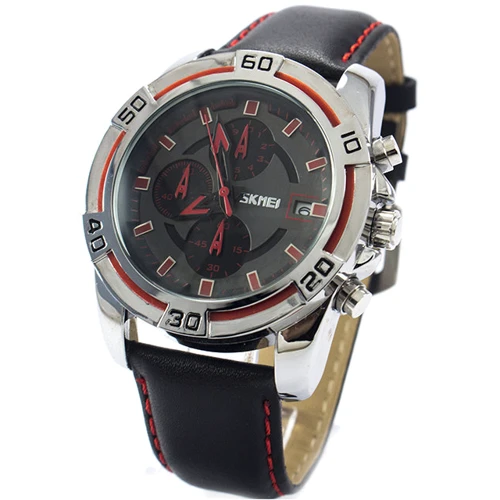Наручний годинник Skmei 9156 Red (9156BOXR): Тип циферблата Аналоговий (стрілочний)