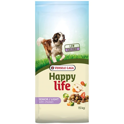 Сухой корм Happy Life Senior Light with Chicken Сеньор лайт для пожилых собак и питомцев с проблемами лишнего веса 15 кг (311080)