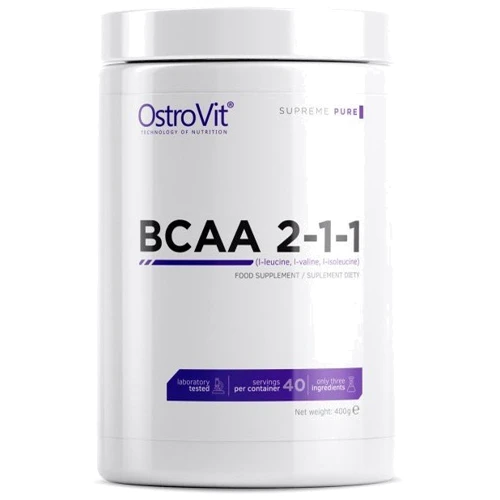 Аминокислота для спорта OstroVit Extra Pure BCAA 400 g /40 servings/ Lemon