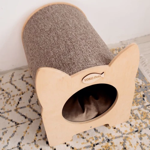 Будиночок Yoko Pets Міко для котів M бежевий 34х40х42 см (1006002/3)