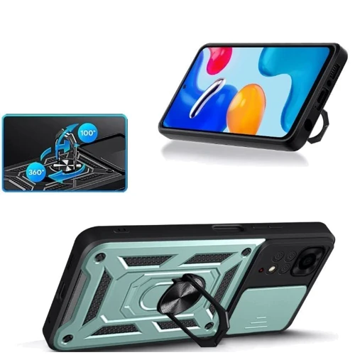 Чохол для телефона BeCover Military Dark Green for Xiaomi Redmi Note 11 Pro / 11 Pro Plus / 12 Pro 4G (707424): Матеріал TPU (Термополиуретан) і пластик