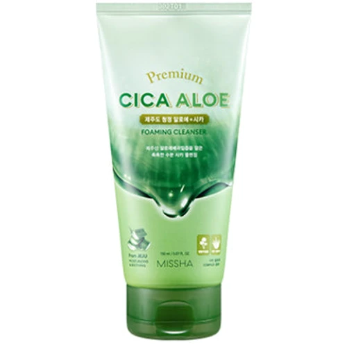 MISSHA Premium Cica Aloe Cleansing Foam Пенка для умывания с алоэ и центеллой 150 ml