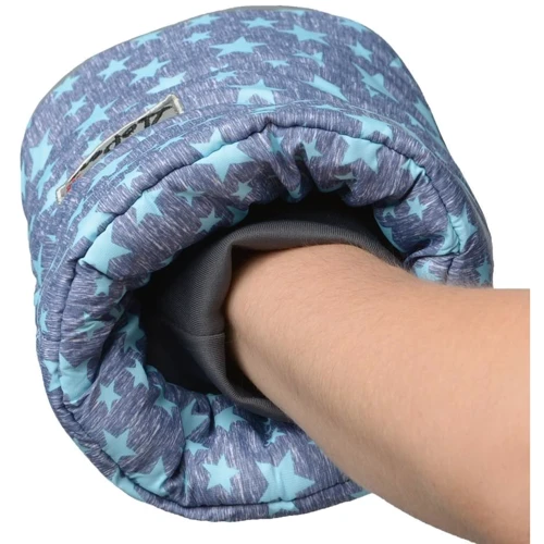 Універсальна муфта на натуральній овчині Блакитні Зірки доречі