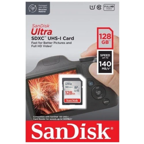 Карта памяти SanDisk 128GB SDXC Ultra C10 UHS-I (SDSDUNB-128G-GN6IN): Тип карты SDXC