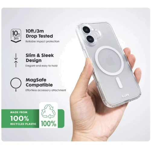 Чохол для iPhone LAUT CRYSTAL-M MagSafe Transparent (L_IP24C_CRM_UC) для iPhone 16 Plus фото 7